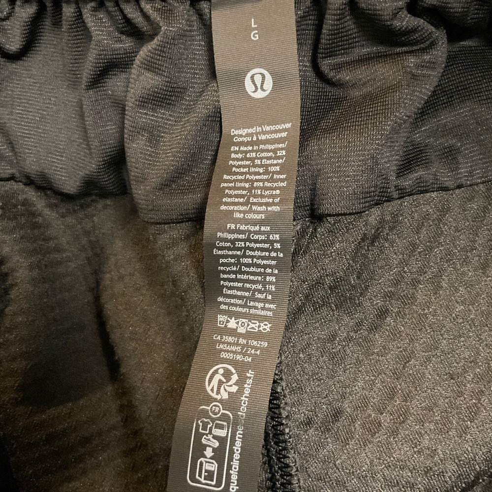 Lululemon Engineered Warmth Jogger Mens Large Grey Excellent Textured Knit - Picture 4 of 8
